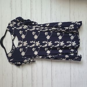 Umgee Navy Floral Dress